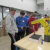 Students practice using the FANUC robots. 