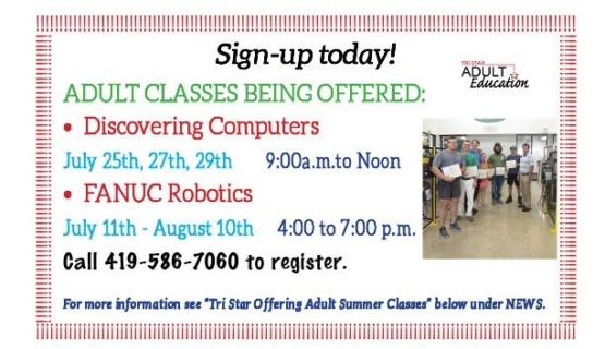 Adult Classes Being Offered 
