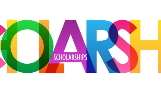 The word Scholarships in multi-colors. 