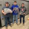Three senior welders with their plasma projects.: Gallery Image 1 