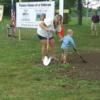 Tasha Stoker stops her excited son Kashdon as he tries to dig ... in the wrong spot.: Gallery Image 1 