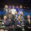 DECA student winners with their trophies.: Gallery Image 1 