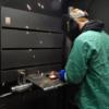 Sophomore hands on in a welding booth.: Gallery Image 1 