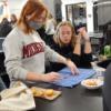 Sophomore trying to dissect a gummy bear in Animal Health.: Gallery Image 1 
