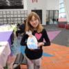 An attendee shows off her completed chick.: Gallery Image 1 
