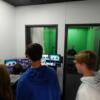 8th graders in the green room of the Interactive Media class.: Gallery Image 1 
