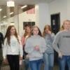 Holy Rosary students making their way down the hall during the Tri Star tour.: Gallery Image 1 