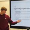 Tri Star Engineering student explaining his project design.: Gallery Image 3 