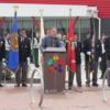 Tim Buschur, Tri Star Director, began the ceremony and led the pledge of allegience.: Gallery Image 1 