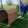 Construction students putting together obstacles at the dog park.: Gallery Image 2 