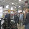 Sophomores visiting Ag. Industrial Tech. check out equipment and ask questions.: Gallery Image 1 