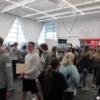 The crowd of attendees and booths at the job fair.: Gallery Image 1 