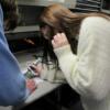 A St. Marys 8th grader tries soldering in the REC Tech classroom.: Gallery Image 1 