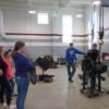 Eighth grade students hear about work that is done in the Ag. Industrial tech program. 