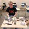 Ben shows off the tools he has made using the CNC mill while in the Precision Machining class: Gallery Image 1 