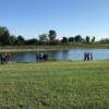 Groups of Animal Health students working at the Tri Star pond. 