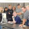 New Knoxville students at one of the stations in the Interactive Media program.: Gallery Image 1 