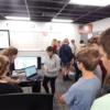 Tri Star I.T. Cybersecurity students explain the work the do to New Bremen students.: Gallery Image 1 