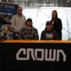 Crown Equipment Co. representatives with the Tri Star students they employ.: Gallery Image 1 