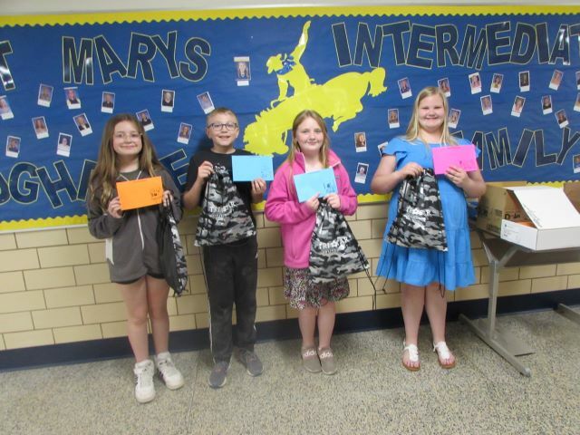 Pictured are the four students who won the Tri Star Career Notepad Contest.: Featured Image 1 