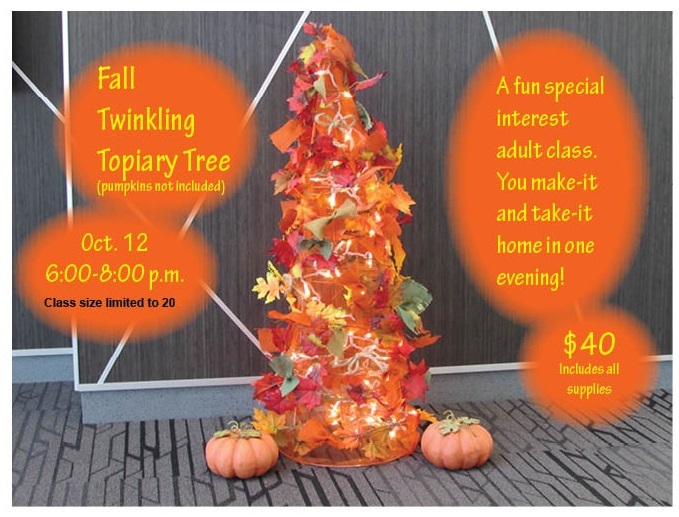 Fall Twinkling Topiary Tree Workshop: Featured Image 1 