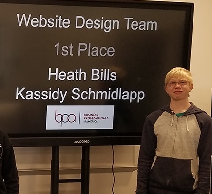 Kassidy Schmidlapp (not pictured) and Heath Bills:  First place in Website Design Team: Featured Image 1 